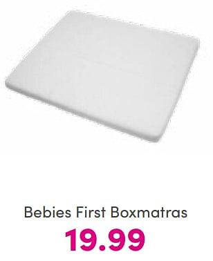 Aanbiedingen Bebies first boxmatras - bebiesfirst - Geldig van 07/08/2022 tot 13/08/2022 bij Baby & Tiener Megastore