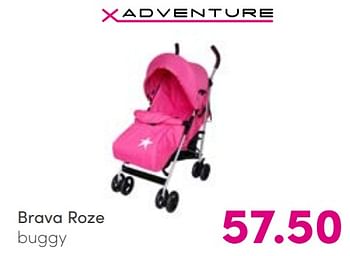 Aanbiedingen Brava roze buggy - Xadventure - Geldig van 07/08/2022 tot 13/08/2022 bij Baby & Tiener Megastore
