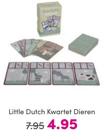 Aanbiedingen Little dutch kwartet dieren - Little Dutch - Geldig van 07/08/2022 tot 13/08/2022 bij Baby & Tiener Megastore