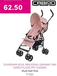 Aanbiedingen Multi soft pink buggy - Cabino - Geldig van 07/08/2022 tot 13/08/2022 bij Baby & Tiener Megastore