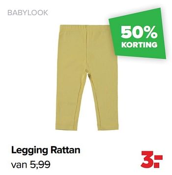 Aanbiedingen Babylook legging rattan - Baby look - Geldig van 01/08/2022 tot 27/08/2022 bij Baby-Dump