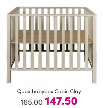 Aanbiedingen Quax babybox cubic clay - Quax - Geldig van 07/08/2022 tot 13/08/2022 bij Baby & Tiener Megastore