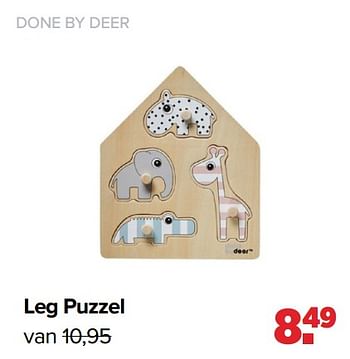 Aanbiedingen Done by deer leg puzzel - Done by Deer - Geldig van 01/08/2022 tot 27/08/2022 bij Baby-Dump