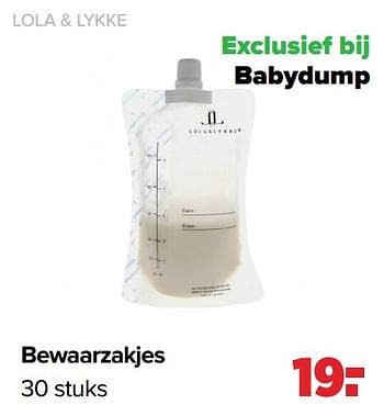Aanbiedingen Lola + lykke bewaarzakjes - Lola &amp; Lykke - Geldig van 01/08/2022 tot 27/08/2022 bij Baby-Dump