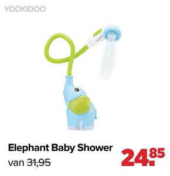 Aanbiedingen Yookidoo elephant baby shower - Yookidoo - Geldig van 01/08/2022 tot 27/08/2022 bij Baby-Dump