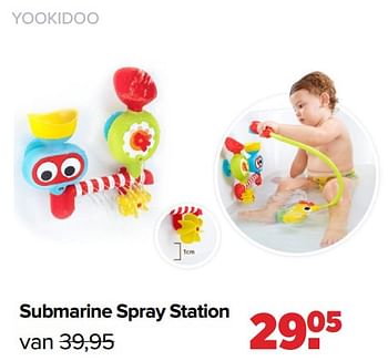Aanbiedingen Yookidoo submarine spray station - Yookidoo - Geldig van 01/08/2022 tot 27/08/2022 bij Baby-Dump