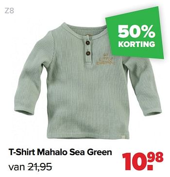 Aanbiedingen Z8 t-shirt mahalo sea green - Z8 - Geldig van 01/08/2022 tot 27/08/2022 bij Baby-Dump