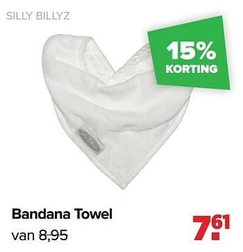 Aanbiedingen Bandana towel - Silly Billyz - Geldig van 01/08/2022 tot 27/08/2022 bij Baby-Dump