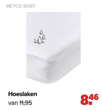 Aanbiedingen Hoeslaken - Meyco - Geldig van 01/08/2022 tot 27/08/2022 bij Baby-Dump