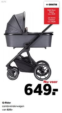 Aanbiedingen Q-rider combi-kinderwagen - Qute - Geldig van 01/08/2022 tot 27/08/2022 bij Baby-Dump