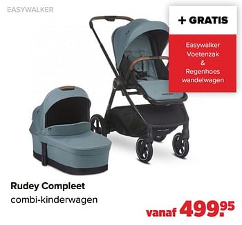 Aanbiedingen Rudey compleet combi-kinderwagen - Easywalker - Geldig van 01/08/2022 tot 27/08/2022 bij Baby-Dump
