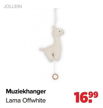 Aanbiedingen Jollein muziekhanger lama offwhite - Jollein - Geldig van 01/08/2022 tot 27/08/2022 bij Baby-Dump