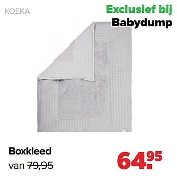 Aanbiedingen Koeka boxkleed - Koeka - Geldig van 01/08/2022 tot 27/08/2022 bij Baby-Dump