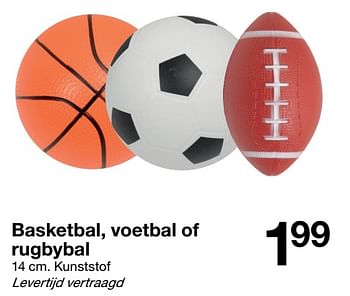Aanbiedingen Basketbal, voetbal of rugbybal - Huismerk - Zeeman  - Geldig van 06/08/2022 tot 12/08/2022 bij Zeeman