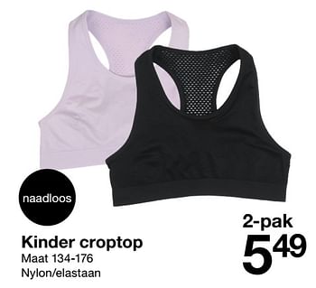Aanbiedingen Kinder croptop - Huismerk - Zeeman  - Geldig van 06/08/2022 tot 12/08/2022 bij Zeeman