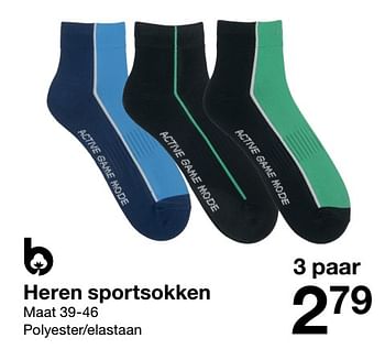 Aanbiedingen Heren sportsokken - Huismerk - Zeeman  - Geldig van 06/08/2022 tot 12/08/2022 bij Zeeman