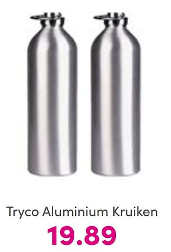 Aanbiedingen Tryco aluminium kruiken - Tryco - Geldig van 14/08/2022 tot 20/08/2022 bij Baby & Tiener Megastore