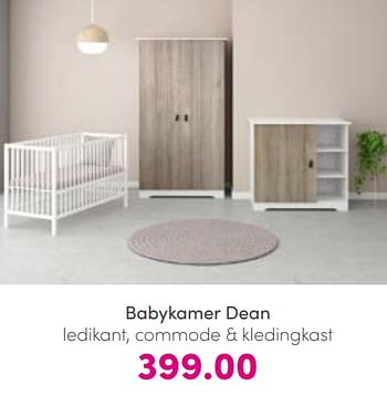 Aanbiedingen Babykamer dean - Huismerk - Baby &amp; Tiener Megastore - Geldig van 14/08/2022 tot 20/08/2022 bij Baby & Tiener Megastore