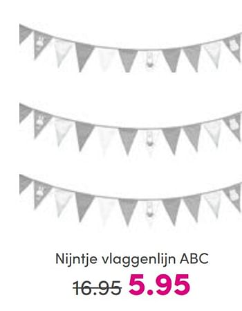 Aanbiedingen Nijntje vlaggenlijn abc - Nijntje - Geldig van 14/08/2022 tot 20/08/2022 bij Baby & Tiener Megastore