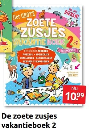 Aanbiedingen De zoete zusjes vakantieboek 2 - Huismerk - Boekenvoordeel - Geldig van 13/08/2022 tot 21/08/2022 bij Boekenvoordeel