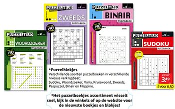 Aanbiedingen Puzzelblokjes - Huismerk - Boekenvoordeel - Geldig van 13/08/2022 tot 21/08/2022 bij Boekenvoordeel