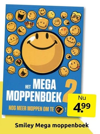 Aanbiedingen Smiley mega moppenboek - Huismerk - Boekenvoordeel - Geldig van 13/08/2022 tot 21/08/2022 bij Boekenvoordeel