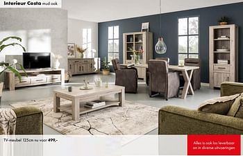 Aanbiedingen Interieur costa tv-meubel - Huismerk - Woon Square - Geldig van 15/08/2022 tot 20/08/2022 bij Woon Square