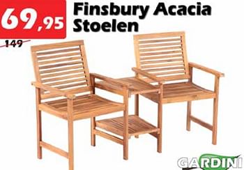 Aanbiedingen Finsbury acacia stoelen - Gardini - Geldig van 04/08/2022 tot 28/08/2022 bij Itek