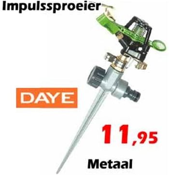 Aanbiedingen Impulssproeier metaal - Daye - Geldig van 04/08/2022 tot 28/08/2022 bij Itek
