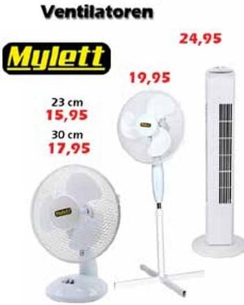 Aanbiedingen Mylett ventilatoren - Mylett  - Geldig van 04/08/2022 tot 28/08/2022 bij Itek