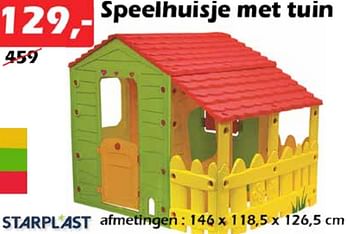 Aanbiedingen Speelhuisje met tuin - Starplast - Geldig van 04/08/2022 tot 28/08/2022 bij Itek
