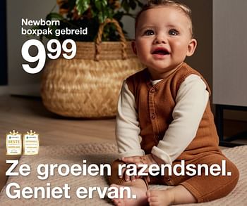 Aanbiedingen Newborn boxpak gebreid - Huismerk - Zeeman  - Geldig van 15/07/2022 tot 31/12/2022 bij Zeeman