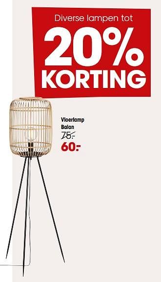 Aanbiedingen Vloerlamp balan - Huismerk - Kwantum - Geldig van 22/08/2022 tot 28/08/2022 bij Kwantum