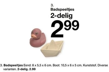 Aanbiedingen Badspeeltjes - Huismerk - Zeeman  - Geldig van 15/07/2022 tot 31/12/2022 bij Zeeman
