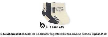Aanbiedingen Newborn sokken - Huismerk - Zeeman  - Geldig van 15/07/2022 tot 31/12/2022 bij Zeeman