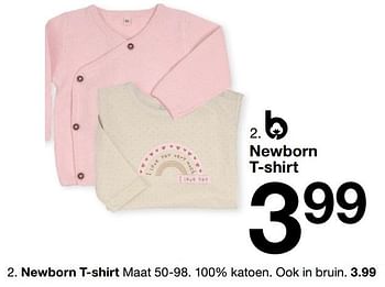 Aanbiedingen Newborn t-shirt - Huismerk - Zeeman  - Geldig van 15/07/2022 tot 31/12/2022 bij Zeeman