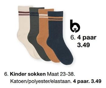 Aanbiedingen Kinder sokken - Huismerk - Zeeman  - Geldig van 15/07/2022 tot 31/12/2022 bij Zeeman