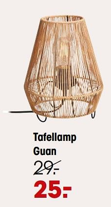 Aanbiedingen Tafellamp guan - Huismerk - Kwantum - Geldig van 29/08/2022 tot 11/09/2022 bij Kwantum