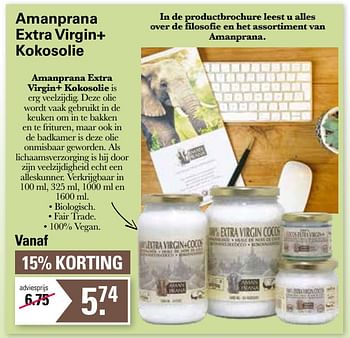 Aanbiedingen Amanprana extra virgin+ kokosolie - Amanprana - Geldig van 17/08/2022 tot 03/09/2022 bij De Online Drogist