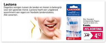 Aanbiedingen Easydent antibacteriële ragers type b 3 - Lactona - Geldig van 17/08/2022 tot 03/09/2022 bij De Online Drogist