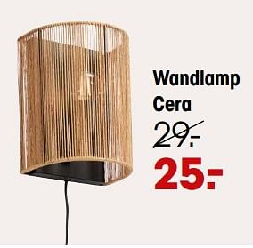Aanbiedingen Wandlamp cera - Huismerk - Kwantum - Geldig van 29/08/2022 tot 11/09/2022 bij Kwantum
