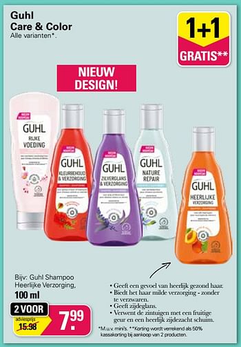 Aanbiedingen Guhl shampoo heerlijke verzorging - Guhl - Geldig van 17/08/2022 tot 03/09/2022 bij De Online Drogist