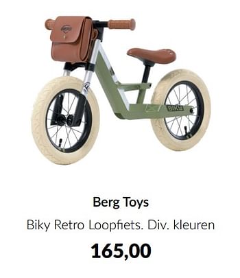 Aanbiedingen Berg toys biky retro loopfiets - Bergtoys - Geldig van 16/08/2022 tot 19/09/2022 bij Babypark