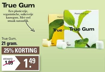 Aanbiedingen True gum - True Gum - Geldig van 17/08/2022 tot 03/09/2022 bij De Online Drogist