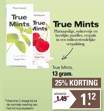 Aanbiedingen True mints - Huismerk - De Online Drogist - Geldig van 17/08/2022 tot 03/09/2022 bij De Online Drogist