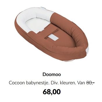 Aanbiedingen Doomoo cocoon babynestje - Doomoo - Geldig van 16/08/2022 tot 19/09/2022 bij Babypark