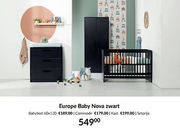 Aanbiedingen Europe baby nova zwart - Europe baby - Geldig van 16/08/2022 tot 19/09/2022 bij Babypark