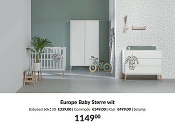 Aanbiedingen Europe baby sterre wit - Europe baby - Geldig van 16/08/2022 tot 19/09/2022 bij Babypark