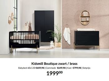 Aanbiedingen Kidsmill boutique zwart - brass - Kidsmill - Geldig van 16/08/2022 tot 19/09/2022 bij Babypark