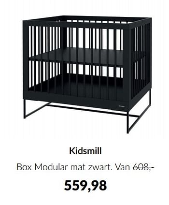 Aanbiedingen Kidsmill box modular mat zwart - Kidsmill - Geldig van 16/08/2022 tot 19/09/2022 bij Babypark